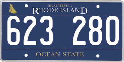 RI license plate 623280