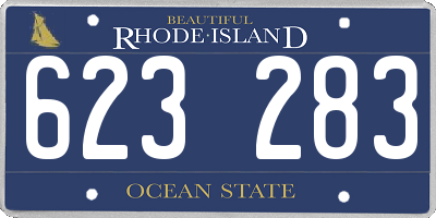 RI license plate 623283