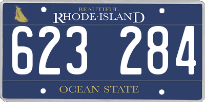 RI license plate 623284