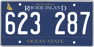 RI license plate 623287