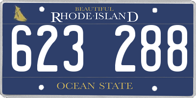 RI license plate 623288