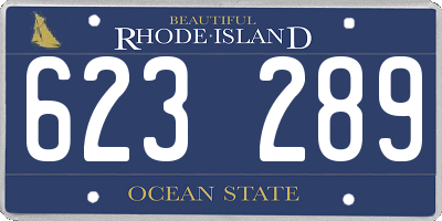 RI license plate 623289