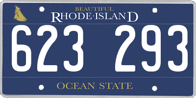 RI license plate 623293