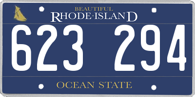 RI license plate 623294