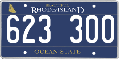 RI license plate 623300