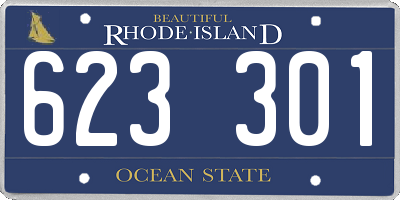 RI license plate 623301