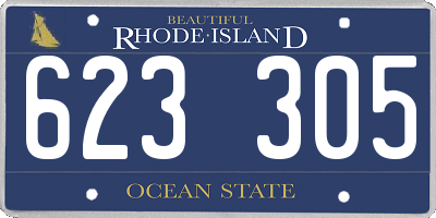 RI license plate 623305
