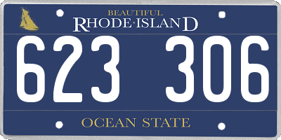 RI license plate 623306