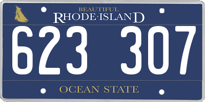 RI license plate 623307
