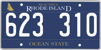 RI license plate 623310