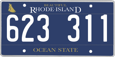 RI license plate 623311