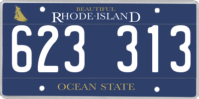 RI license plate 623313
