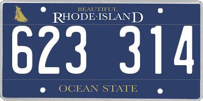 RI license plate 623314