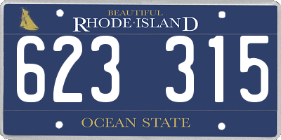 RI license plate 623315