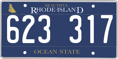 RI license plate 623317