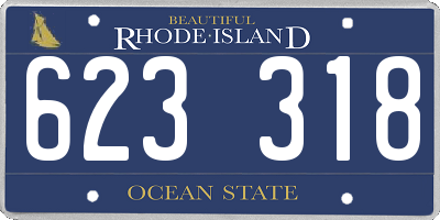 RI license plate 623318