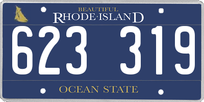 RI license plate 623319