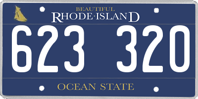 RI license plate 623320