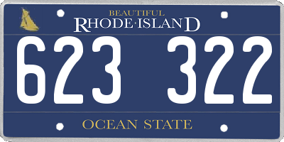 RI license plate 623322