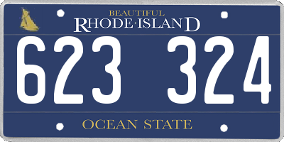 RI license plate 623324