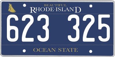 RI license plate 623325