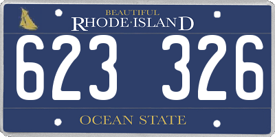 RI license plate 623326
