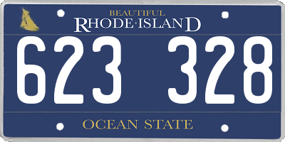 RI license plate 623328