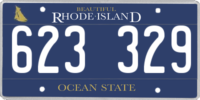 RI license plate 623329