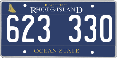 RI license plate 623330