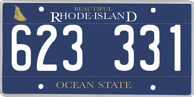 RI license plate 623331
