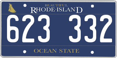 RI license plate 623332