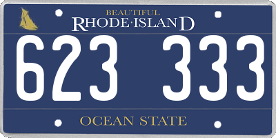 RI license plate 623333