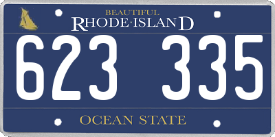 RI license plate 623335