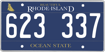 RI license plate 623337