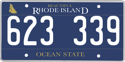 RI license plate 623339
