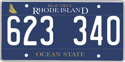 RI license plate 623340