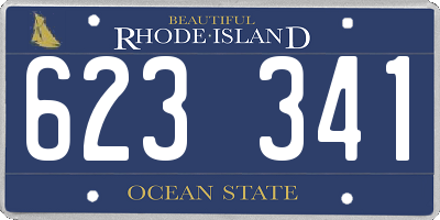 RI license plate 623341