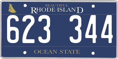 RI license plate 623344