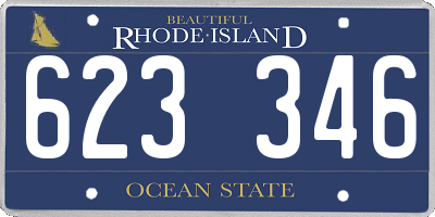 RI license plate 623346