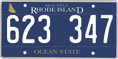 RI license plate 623347