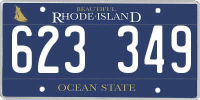 RI license plate 623349