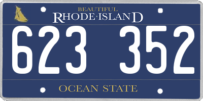 RI license plate 623352