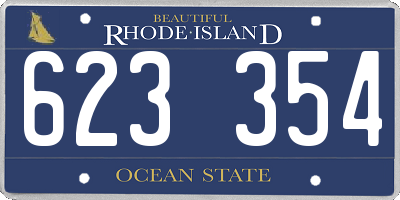 RI license plate 623354