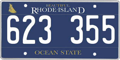 RI license plate 623355