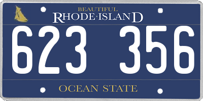 RI license plate 623356