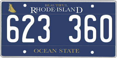 RI license plate 623360