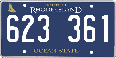 RI license plate 623361