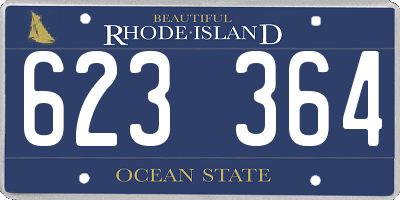RI license plate 623364