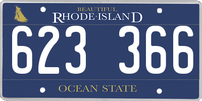 RI license plate 623366