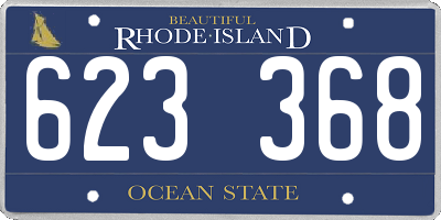 RI license plate 623368